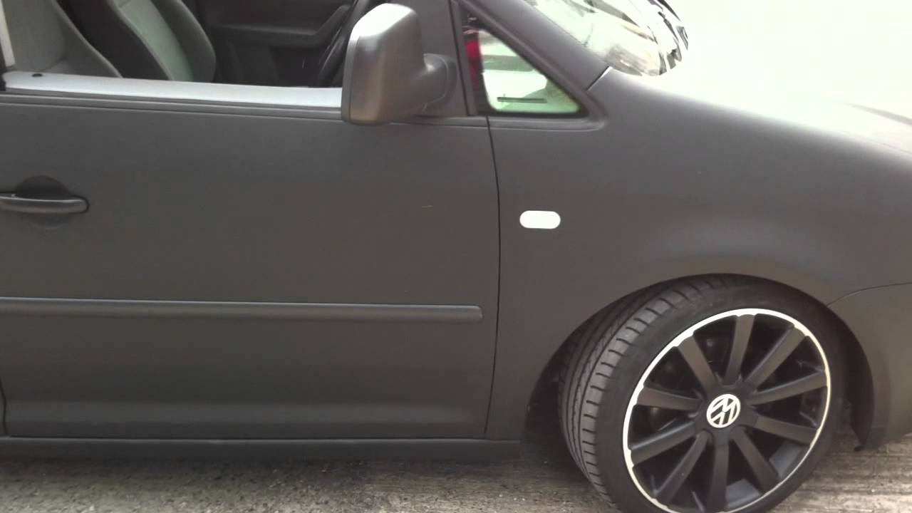VW caddy matt black wrapped by wrap-fx.com birmingham