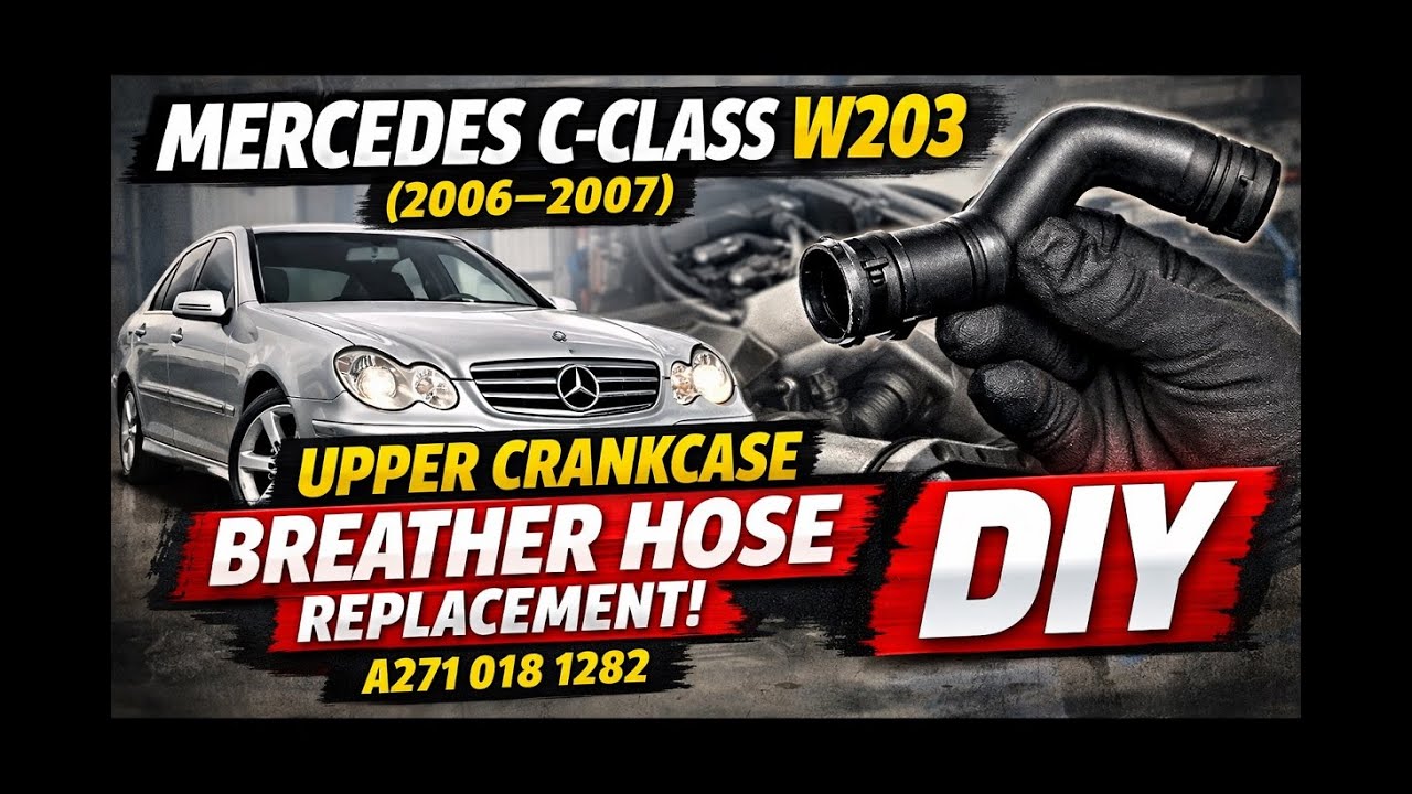 Замена шланга вентиляции верхнего картера двигателя Mercedes C-Class W203 (2006–2007) (A271 018 1...