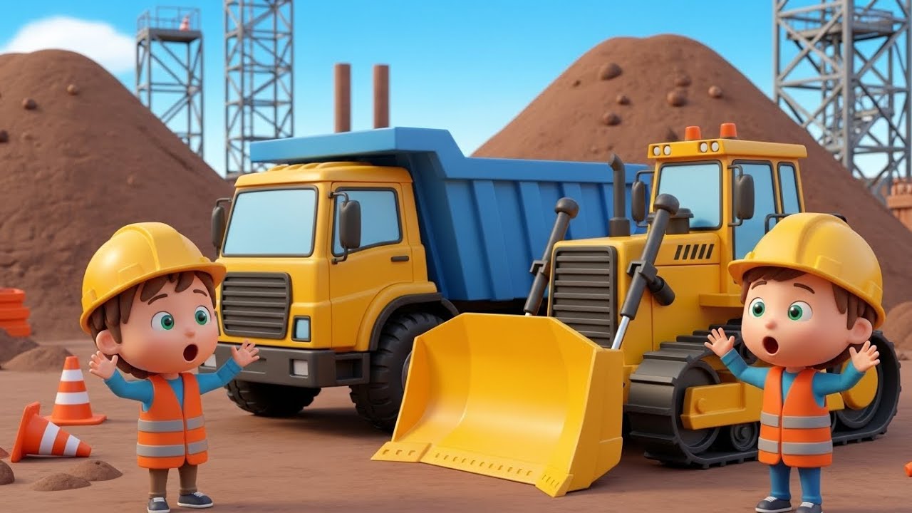 Big Construction Trucks ABC Song for Kids | ABC Learning, Vehicle Song, Nursery Rhymes & Baby Songs