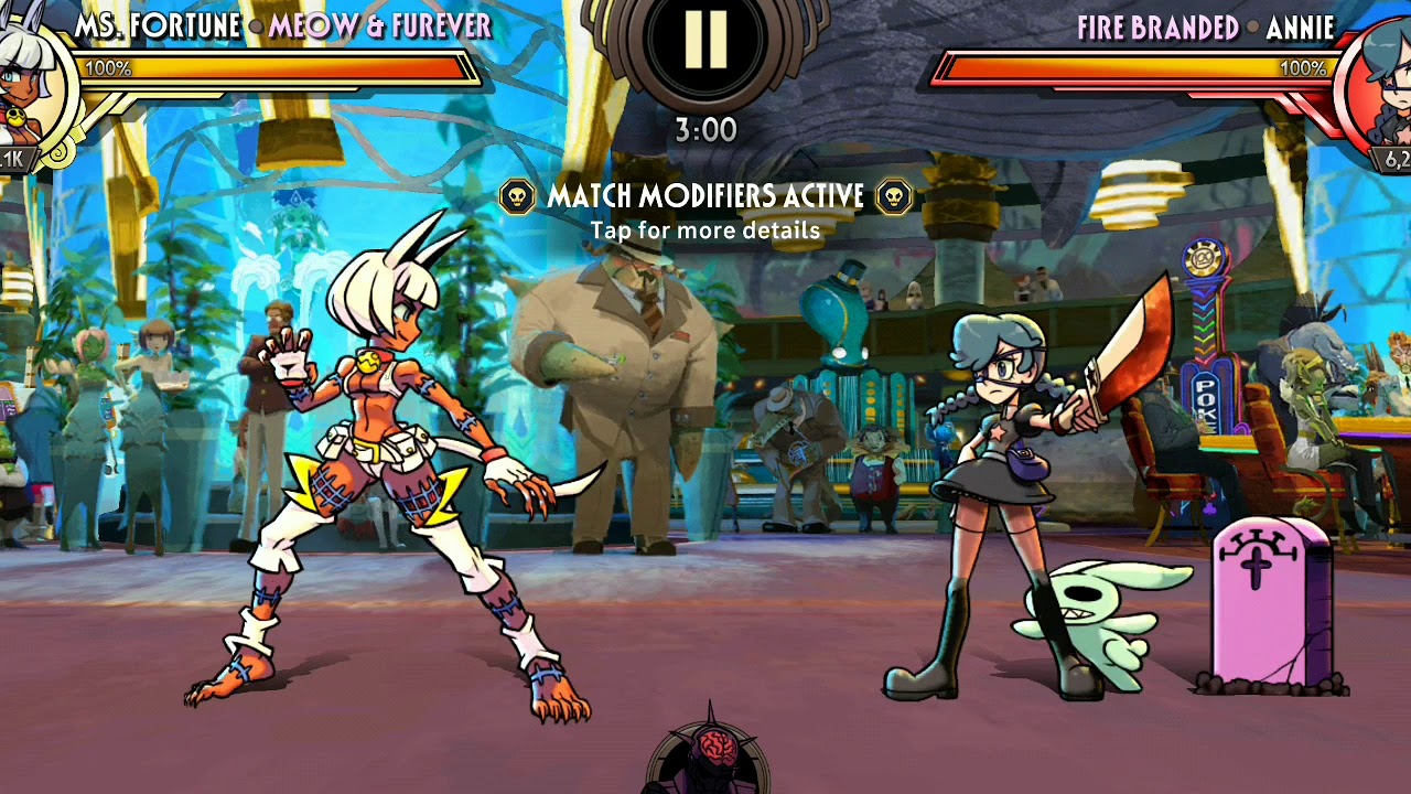 [Skullgirls Mobile] Успешный геймплей в битве за золотой приз Энни
