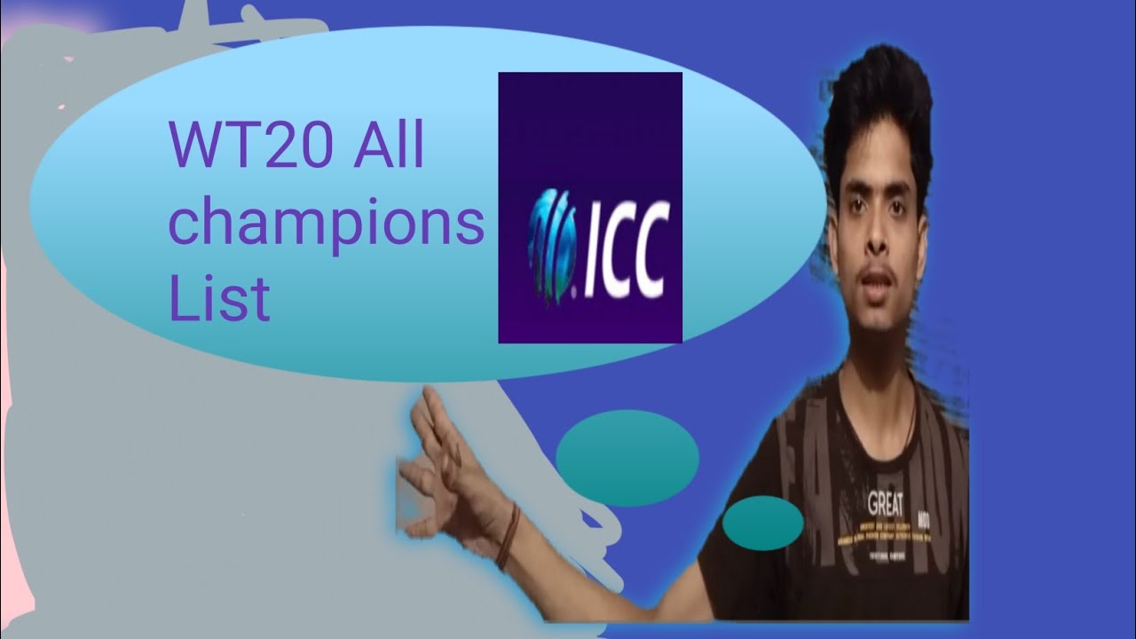 Twenty Twenty world cup Champions list