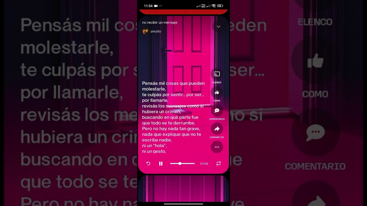 no recibir un mensaje