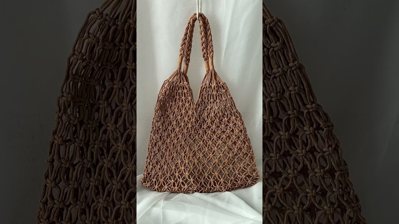 Te muestro todos los modelos de bolsas de #macrame que tenemos disponibles
