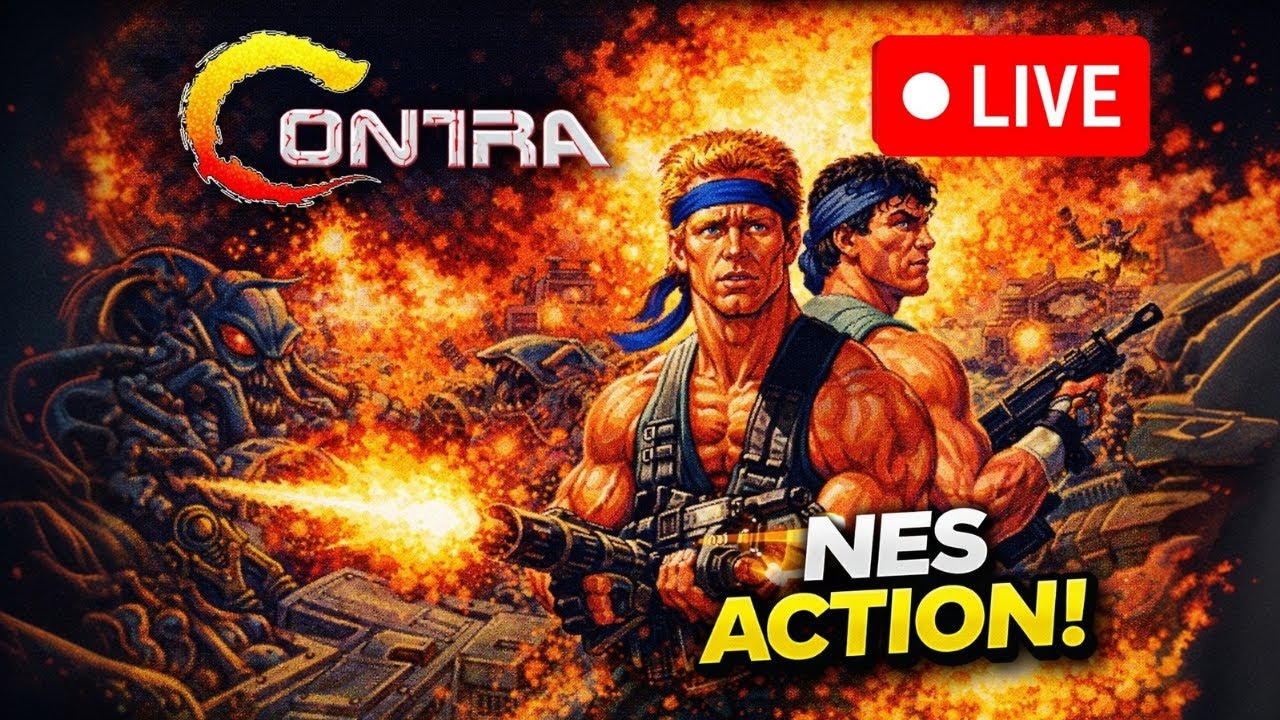 Contra Retro Night 🔥 Can I Finish This NES Classic LIVE?