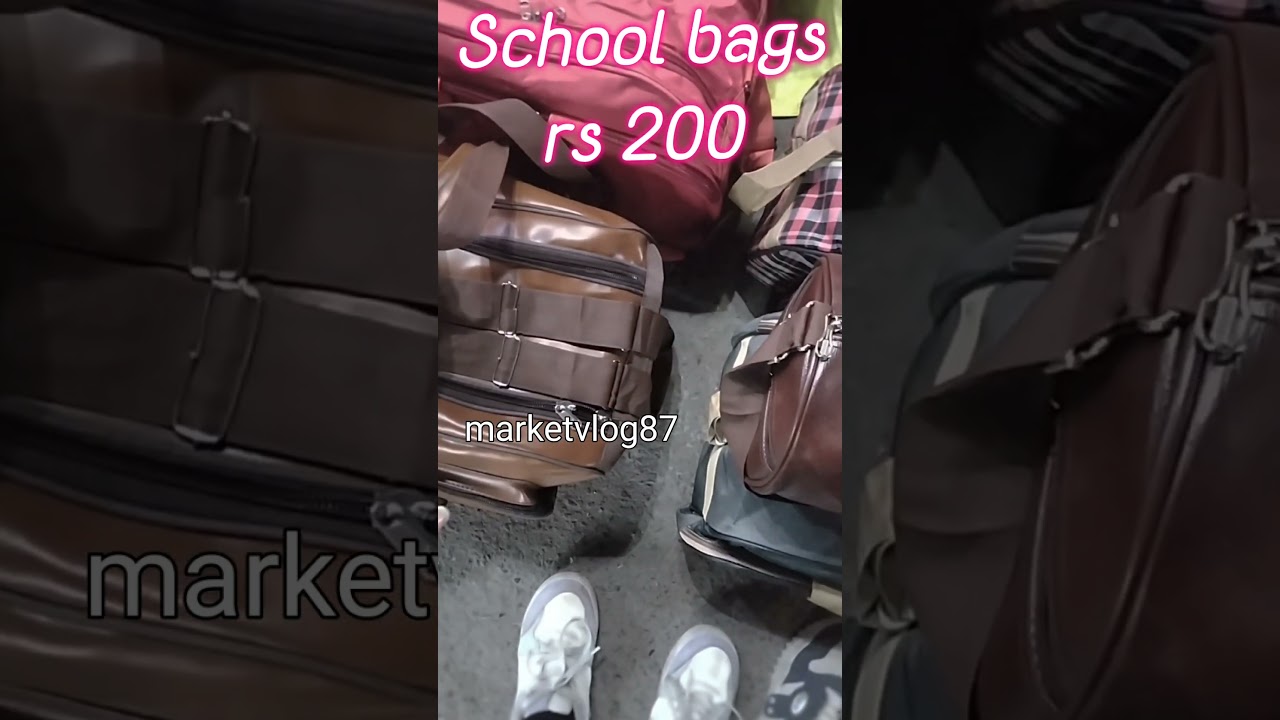 School bags Rs200 #tilaknagarmarket #tilaknagartuesdaymarket #wholesaleschoolbagsshort #marketvlog87