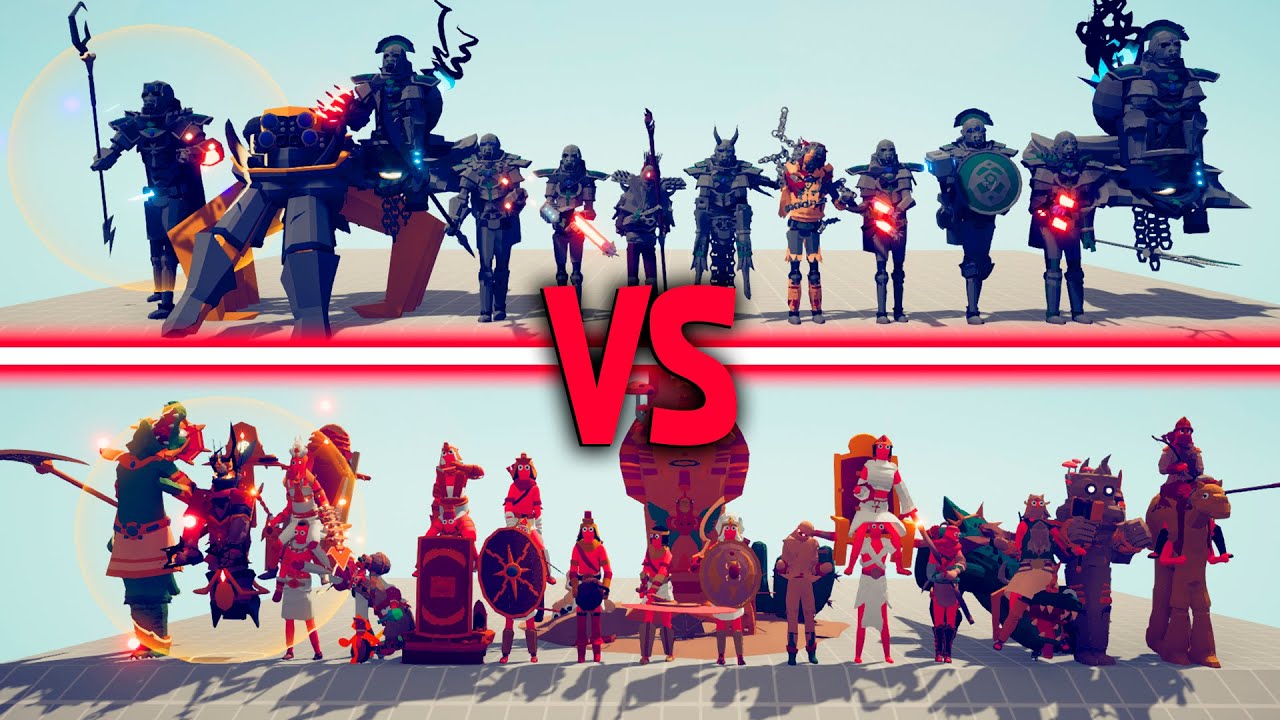 ANCIENT EGYPT TEAM vs POWERFUL NECRONS TEAM - Totally Accurate Battle Simulator | TABS