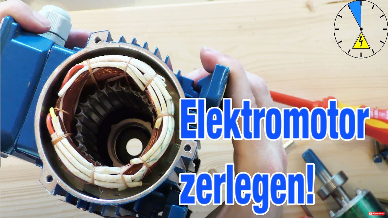 Zerlegen Drehstrommotor auseinanderbauen Elektromotor Asynchronmotor
