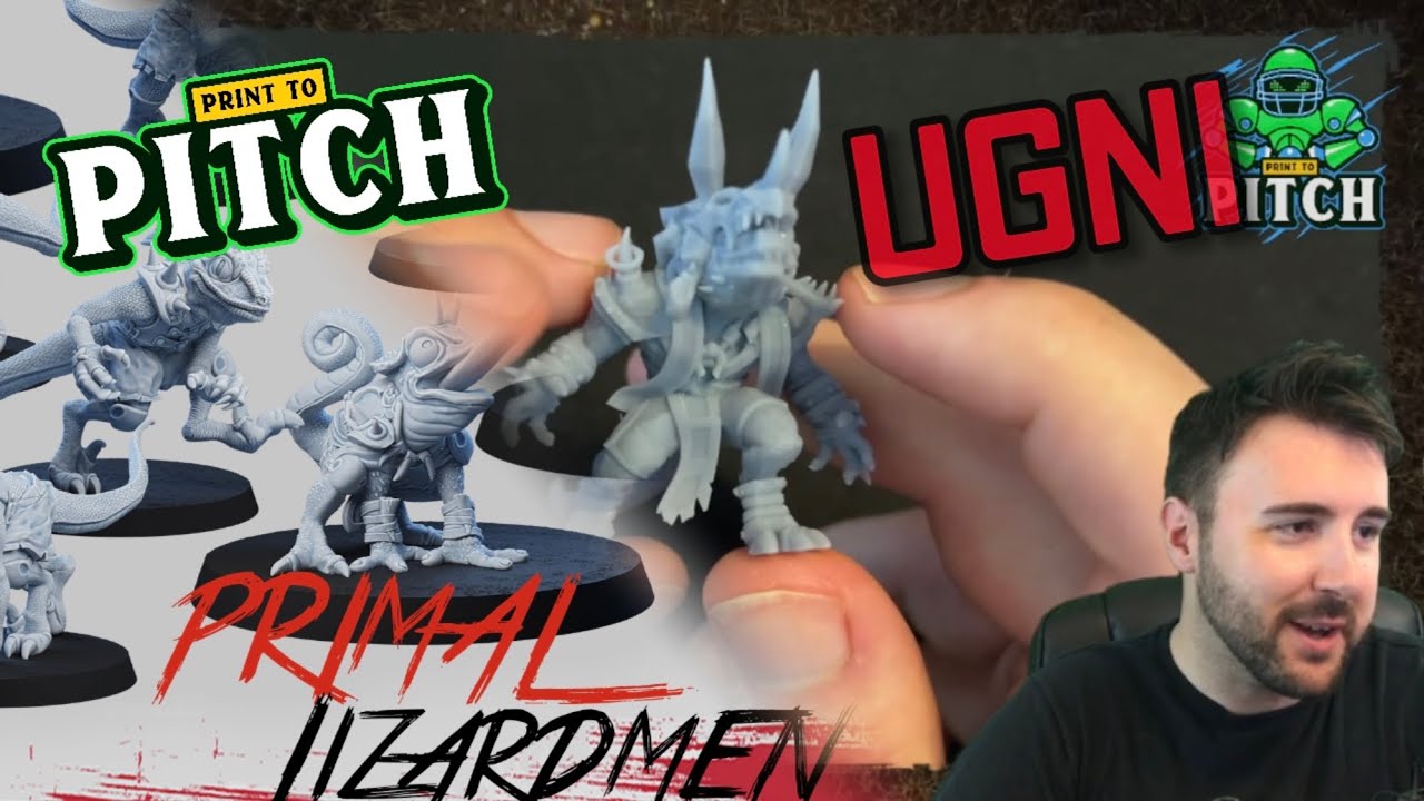 UGNI Lizardmen Team - 3D Printing Blood Bowl | Print to Pitch (Bonehead Podcast)