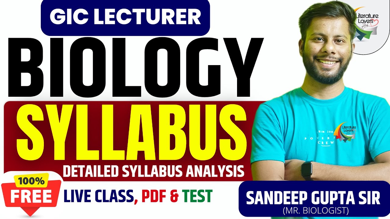 UPPSC GIC प्रवक्ता BIOLOGY Syllabus Analysis | BOOKS | FREE Classes, Notes and Test |  Sandeep Sir