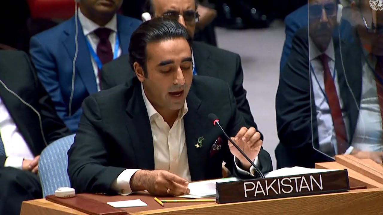 Foreign Minister Bilawal Bhutto Zardari Addressess in UN Security Council
