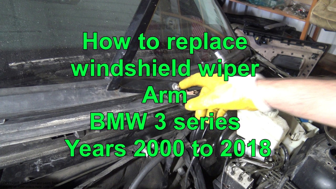 How to replace windshield wiper Arm. BMW 3 series E46, E90, E30. Years 2000 to 2018