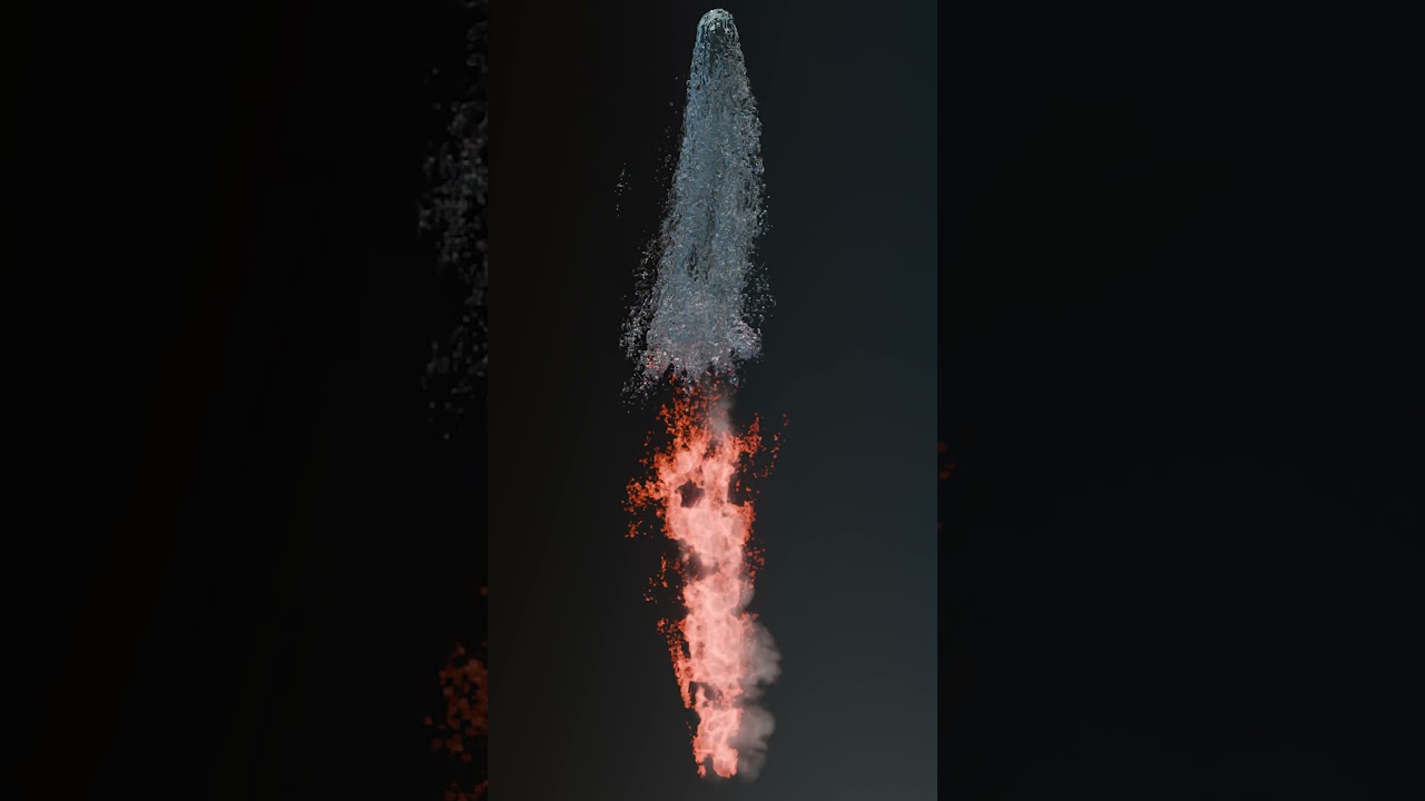 Fire vs Water | Fire & Water Interaction in Houdini/Blender #FireVsWater #FireAndWater #ElementalVFX