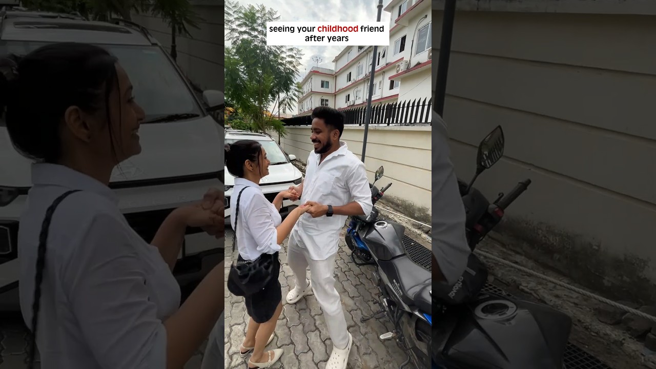 seeing your childhood friend after years 😅😅 #comedy #assamescomedy #nostolora #funny