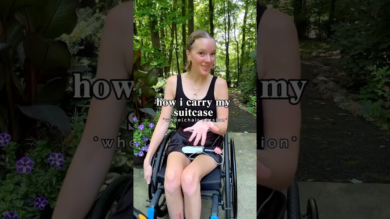 how i carry my suitcase *wheelchair version*