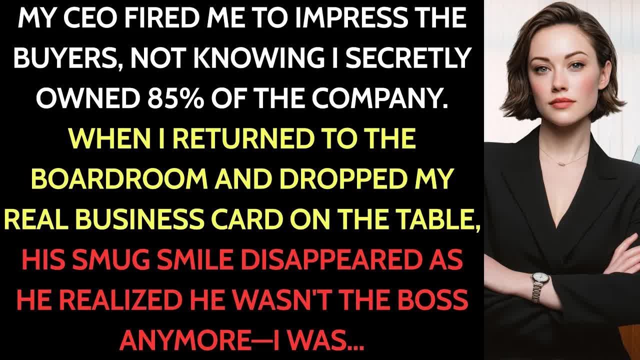 Fired and Humiliated by My CEO - He Froze When He Learned I Owned 85% Of The Company...