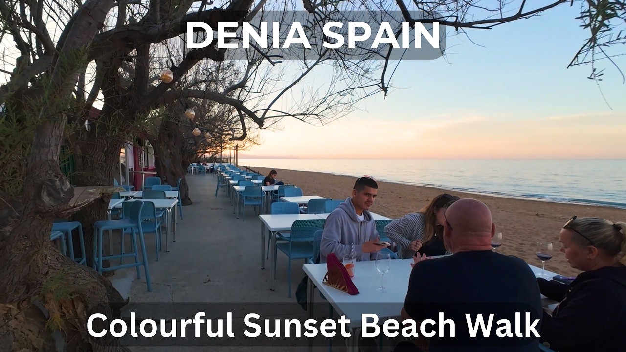 4K Denia Sunset Beach Walk | Playa de Las Marinas | Costa Blanca Winter Beauty