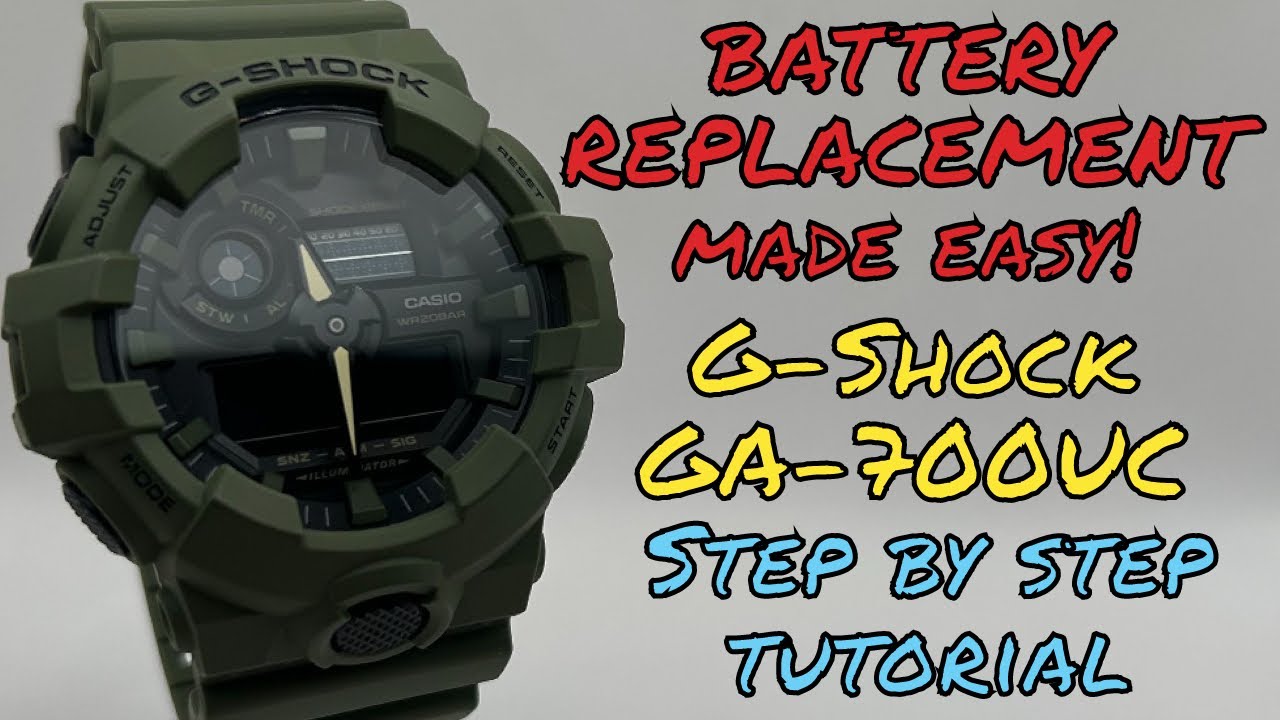 Замена аккумулятора G Shock GA-700UC — это просто! Пошаговое руководство (модуль 5522)
