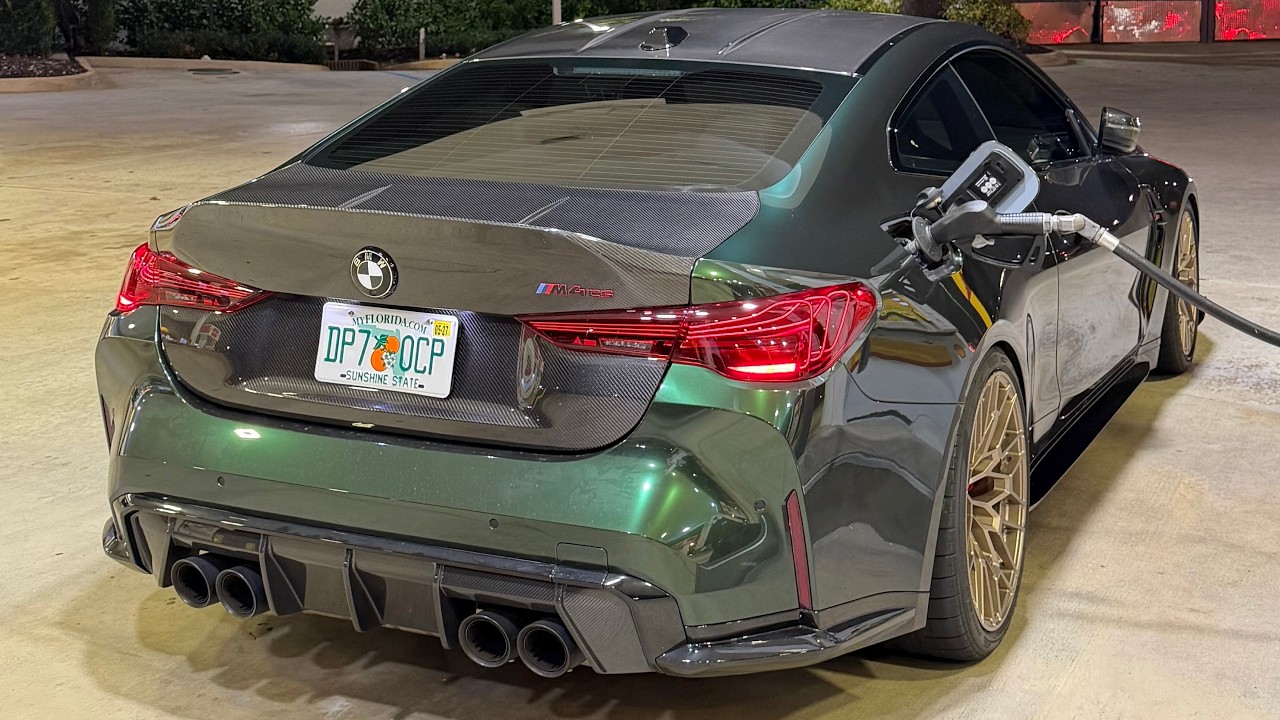 Видео от первого лица: Кастомный BMW M4 CS 2025 года мчится на встречу суперкаров‼️