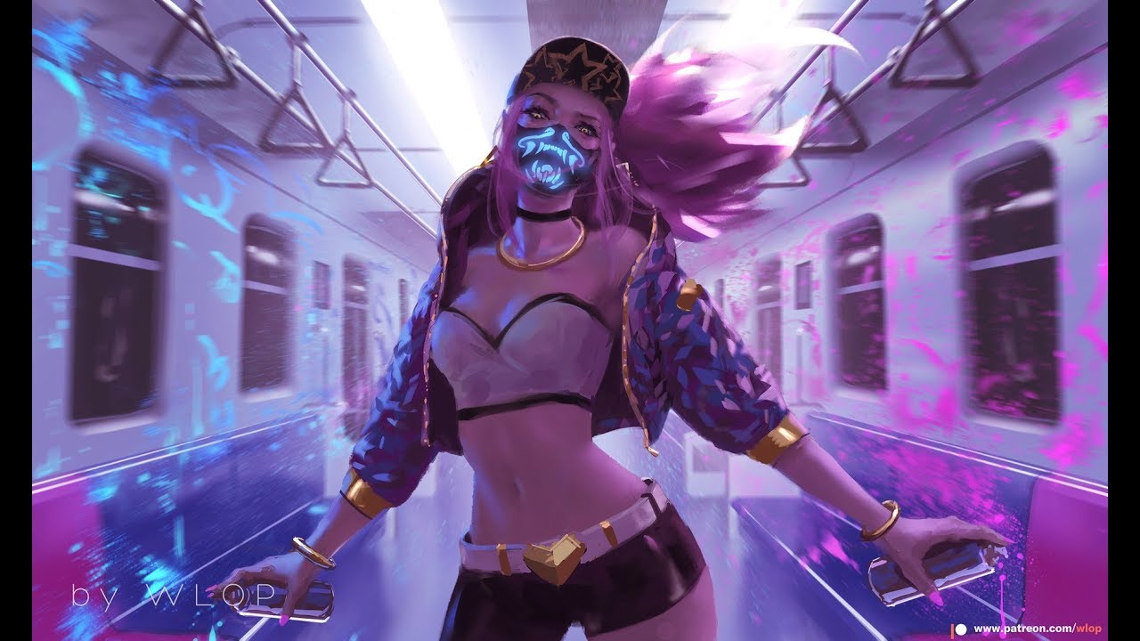 Photoshop painting process - KDA/Akali