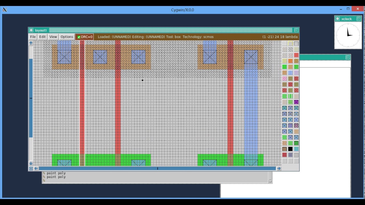 CMOS ..AND Layout using magic VLSI software