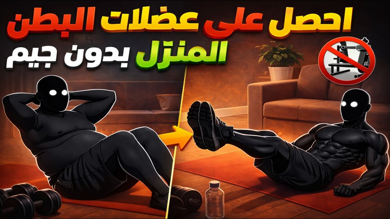 كيف تحصل على عضلات بطن في المنزل فقط (بدون جيم)