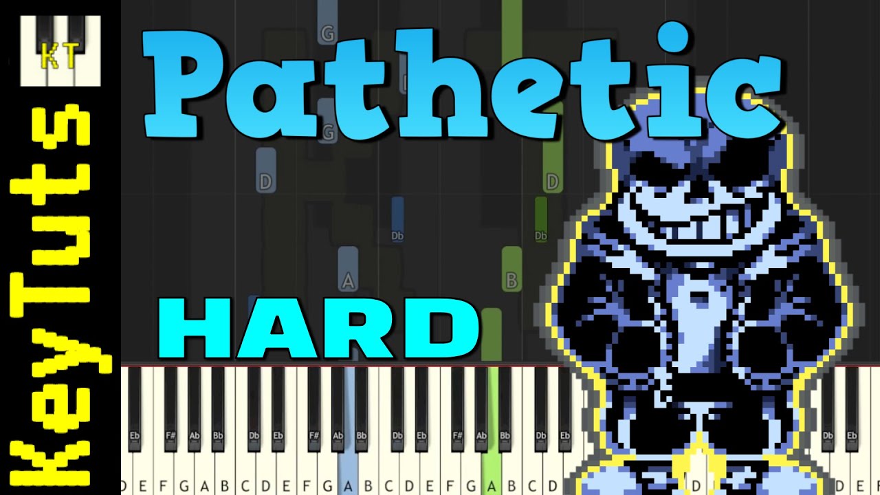Pathetic - [Undertale Last Breath Phase 4] - Hard Mode [Piano Tutorial] (Synthesia)
