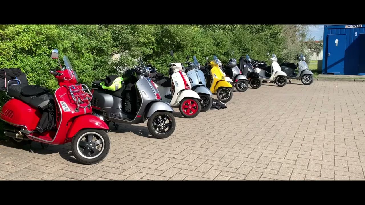 Vespa Hanseaten Rügen Tour Tag 1 - GoPro Scooter Run