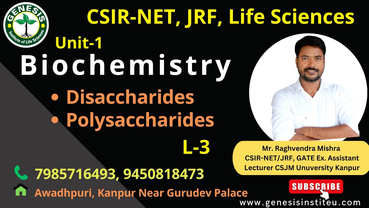 Disaccharides | Introduction of Polysaccharides | Carbohydrates | Biochemistry#genesis_institute
