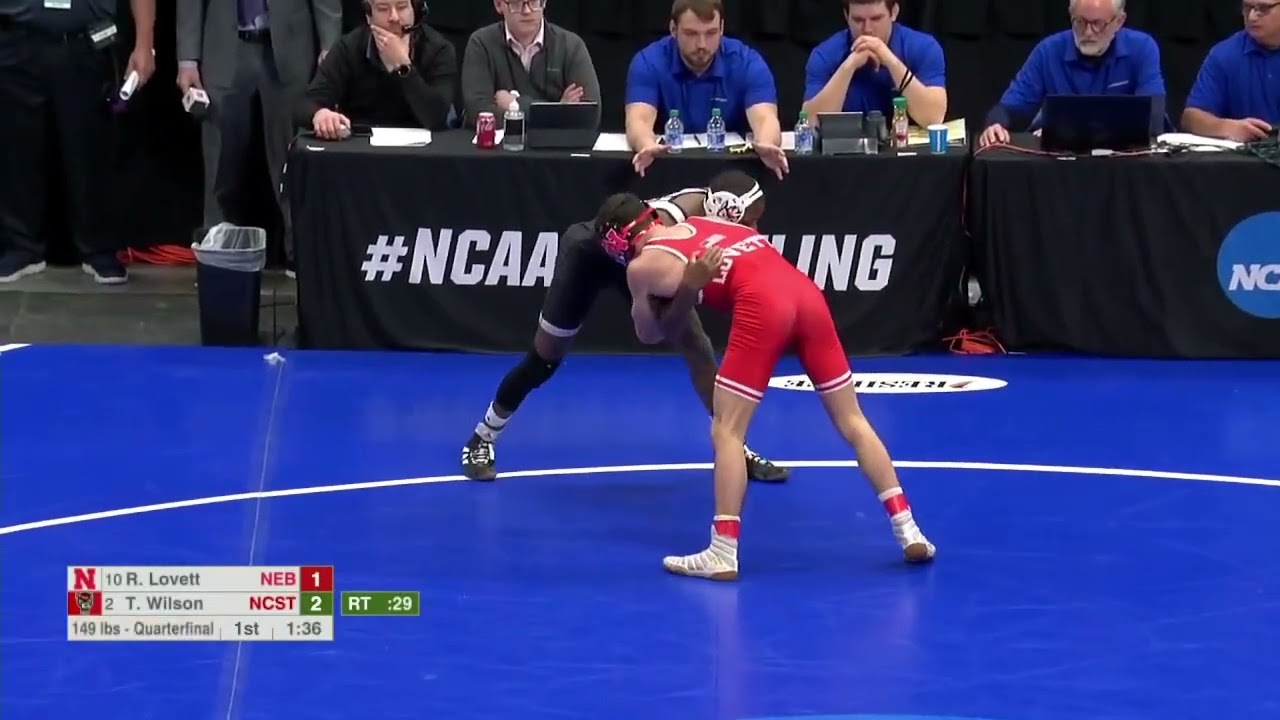 Ridge Lovett KNOCK OUT Tariq Wilson 149 lbs ( QuaterFinal ) | NCAA Wrestling Championshis 2022