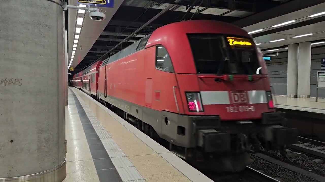 DB Class 182 - 182019 departing Berlin Airport Station on 12/09/25