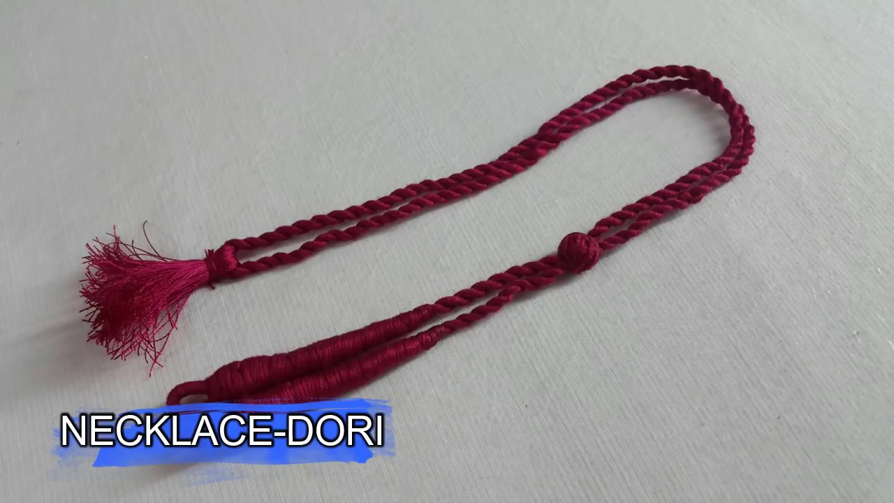 How to make cotton thread twisted dori for Necklace || twisted cord