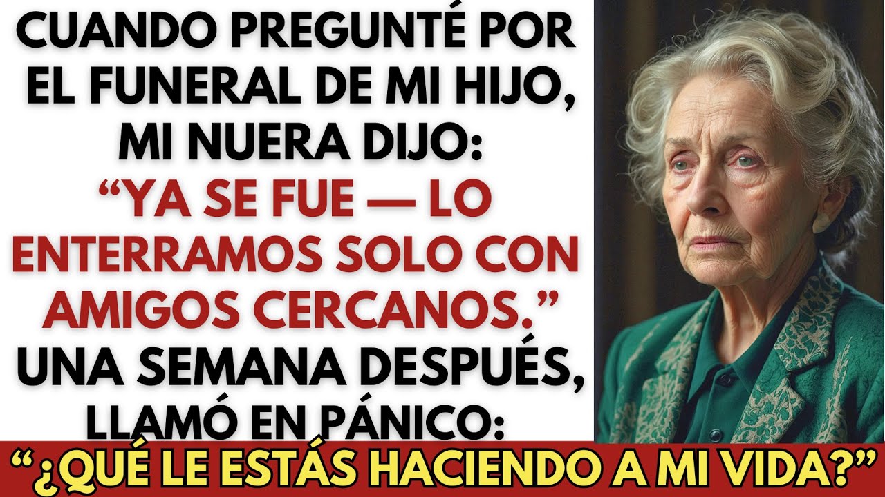 Cuando pregunté la hora del funeral de mi hijo, mi nuera dijo: “Ya se fue…”