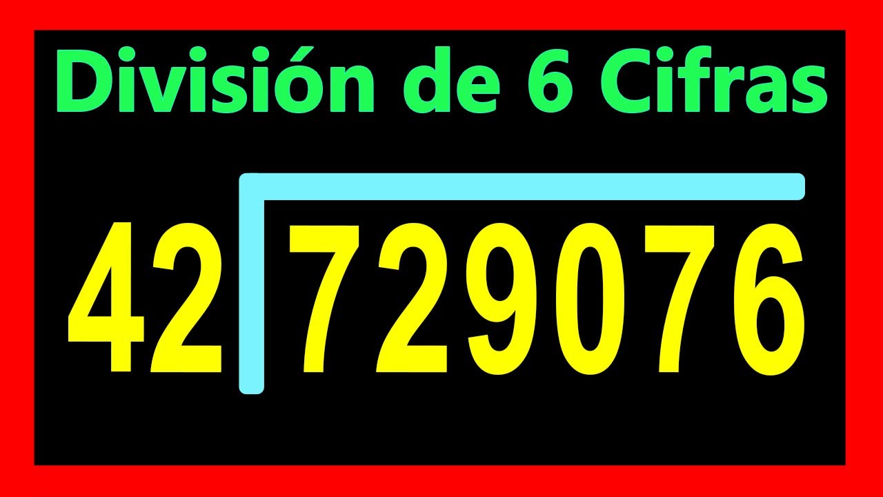 ✅👉Divisiones de 6 cifras adentro y 2 afuera
