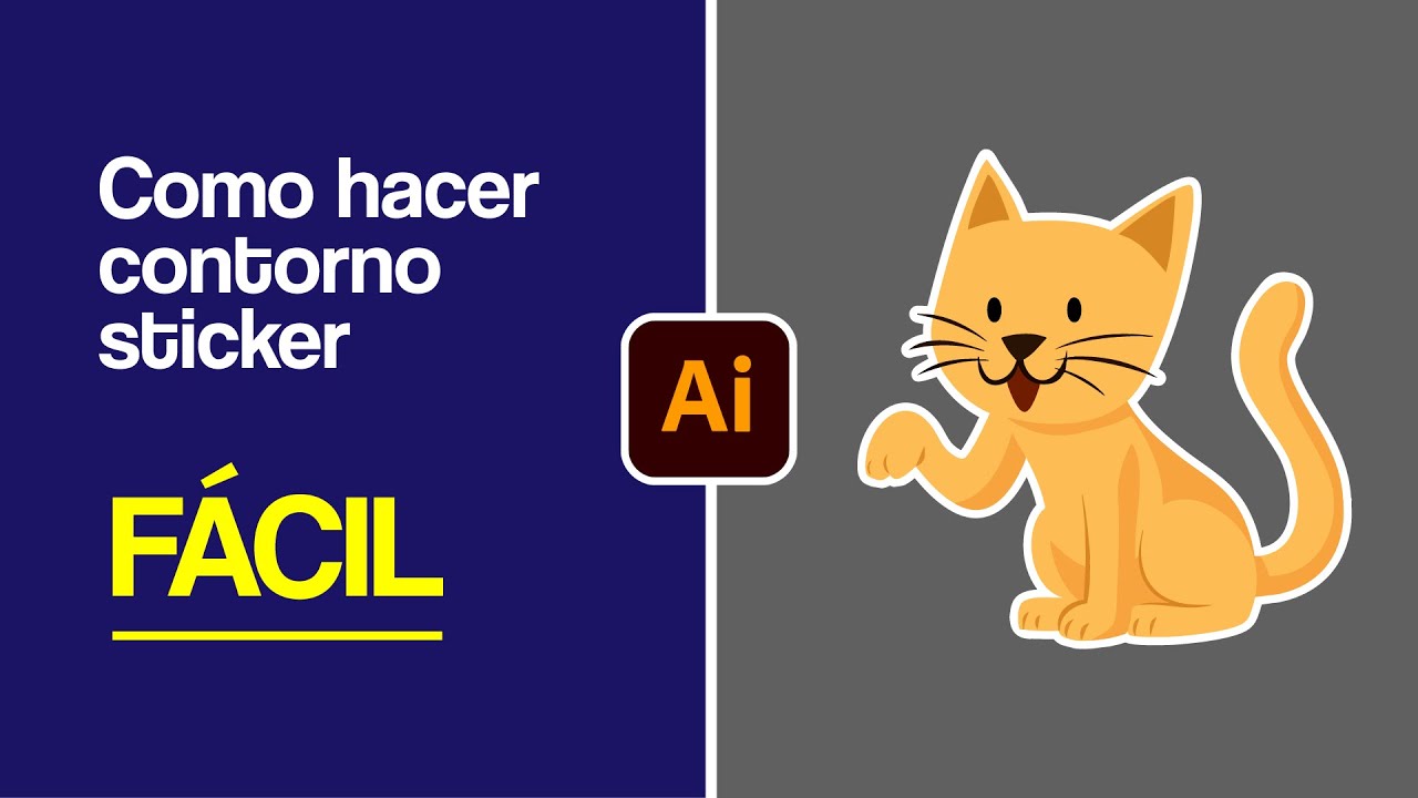 Como hacer efecto de sticker en Adobe Illustrator