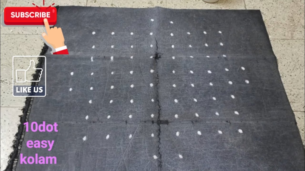 10 dots sikku kolam/10dot rangoli/Apartment rangoli/ /Pulli kolam/Rangoli/kuti kuti kolam