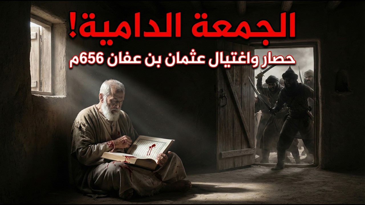 الجمعة الدامية! اللحظات الأخيرة المرعبة لمقتل عثمان بن عفان والمصحف بين يديه 😭📜