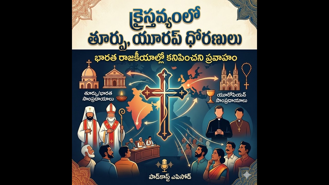 EP 90: క్రైస్తవ్యంలో తూర్పు, యూరప్ ధోరణులు: భారత రాజకీయాల్లో కనిపించని ప్రవాహం 🧐✝️