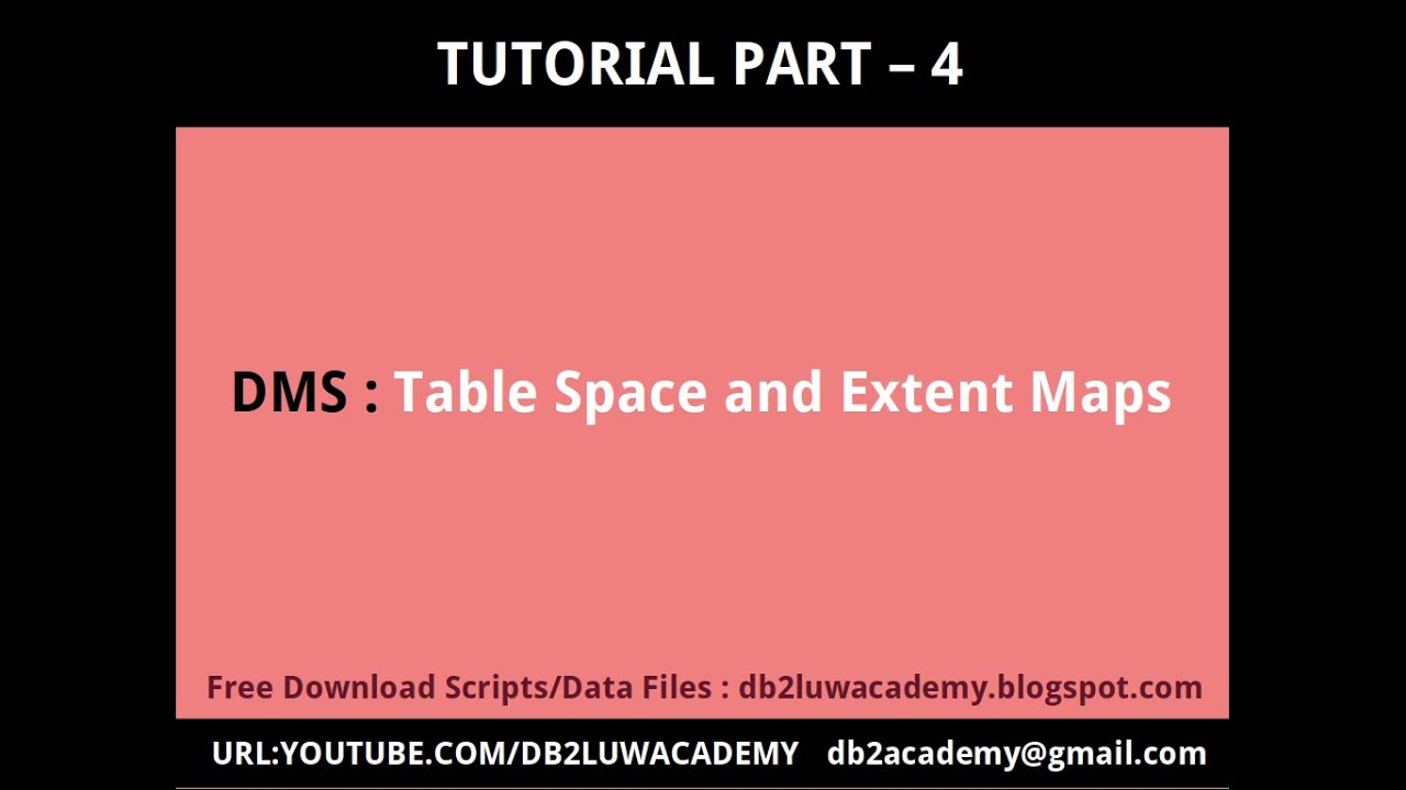 Tutorial Part 4 - DMS Tablespaces : HWM and Tablespace and Extents Map
