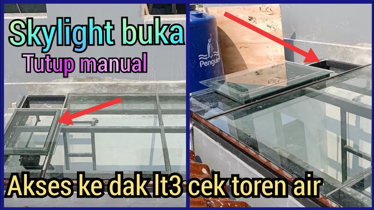 Kanopi skylight dengan tempered 8mm || atap buka tutup buat dapur