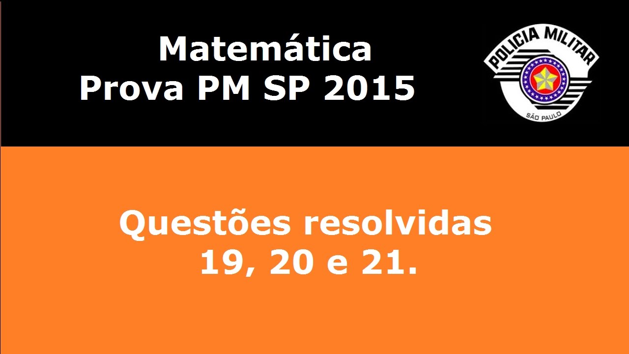 PMSP 2015 - Quest&otilde;es 19, 20 e 21