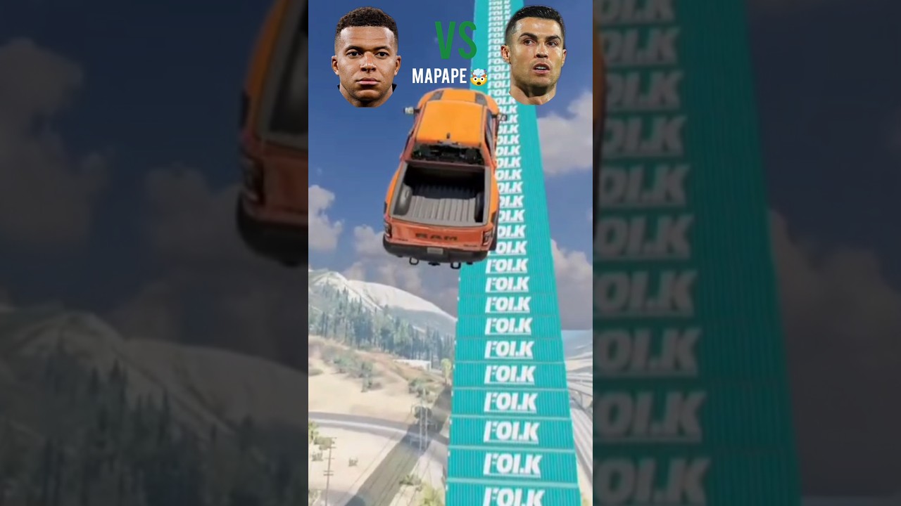 Mappape vs Ronaldo car Jumpchallenge #ronaldo #usashorts