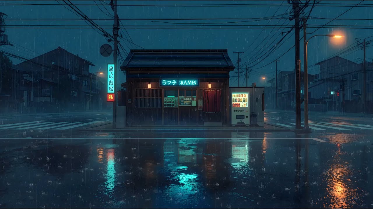 Midnight Rainy Streets of Tokyo ☔ Japanese Night Ambience