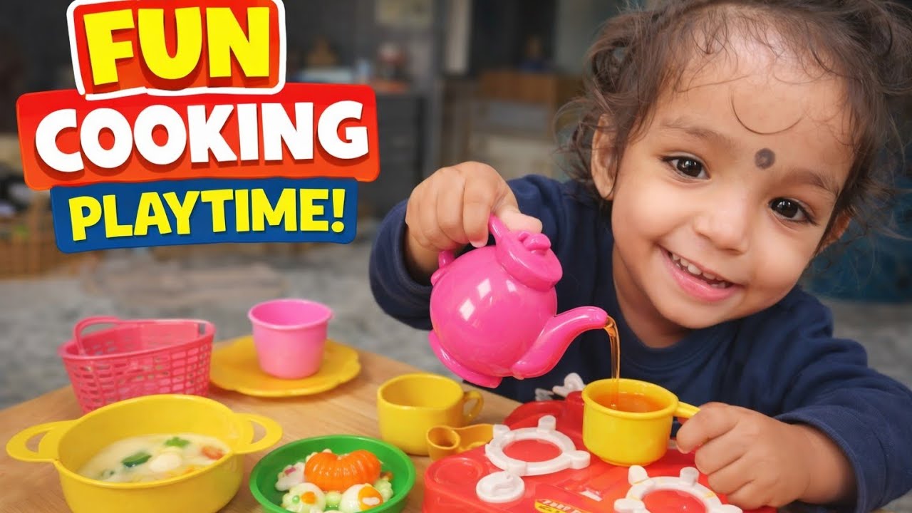 Cute Little Girls Playing with Kitchen Set! | Kids Pretend Play 👧 