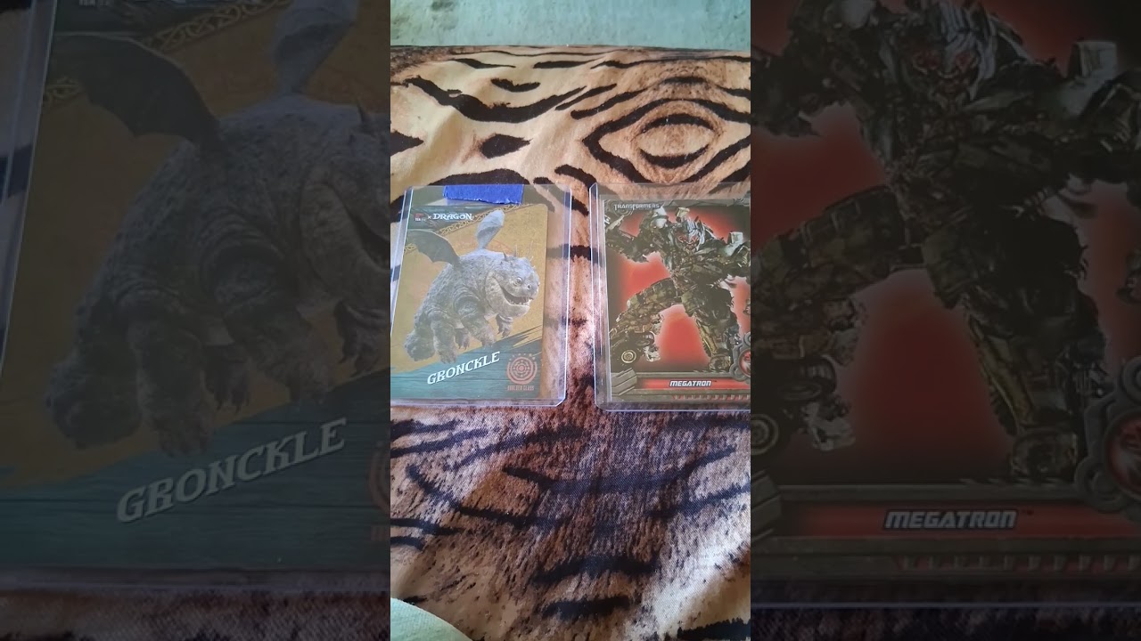 HTTYD  Gronckle vs  TF Megatron Trading card review teaser 