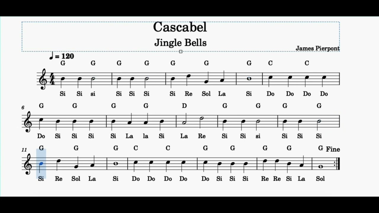 Tutorial Flauta dulce Casbel Jingle Bells, Melodia navideña