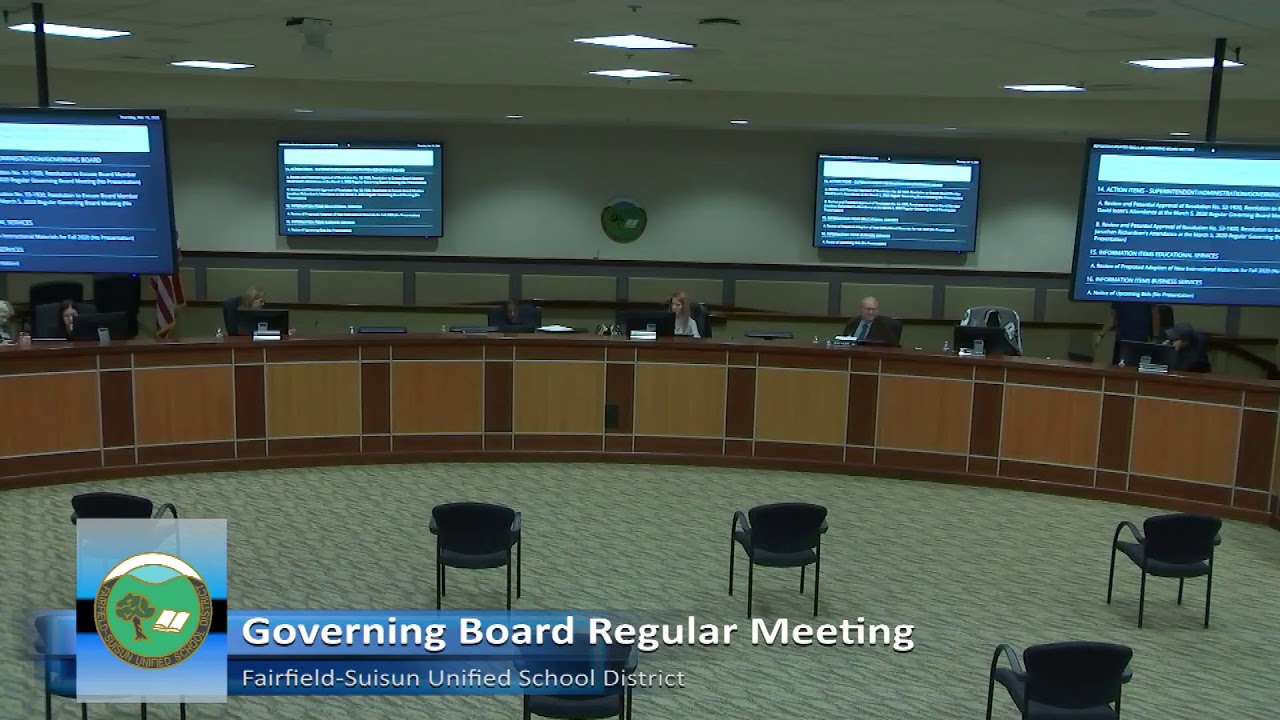 Fairfield-Suisun Unified School District Governing Board Regular Meeting March 19, 2020