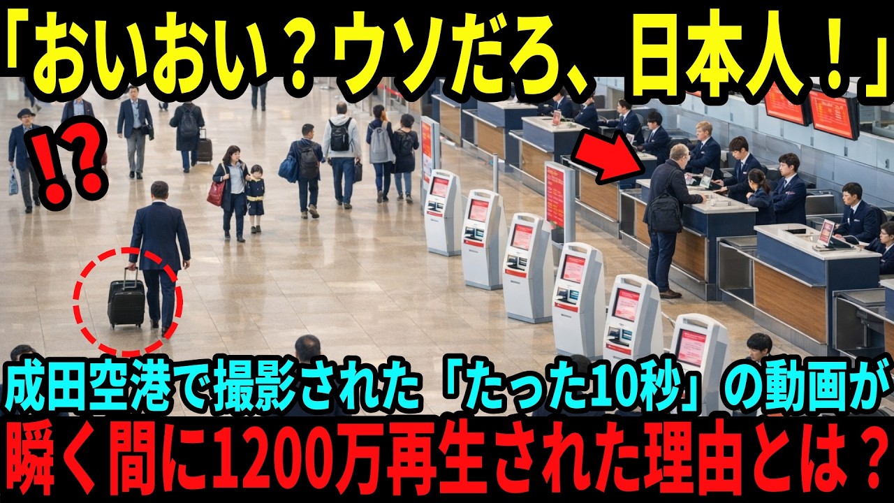 【海外の反応】「嘘だろ、日本人！？」成田空港での日本人男性の行動に世界中が絶賛！1000万再生された動画の内容とは？