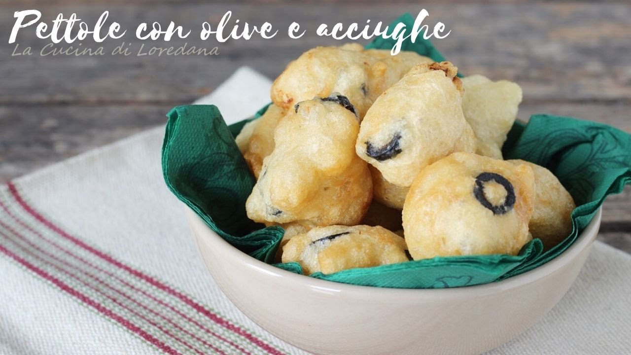 Pettole con olive e acciughe - Soffici e saporite