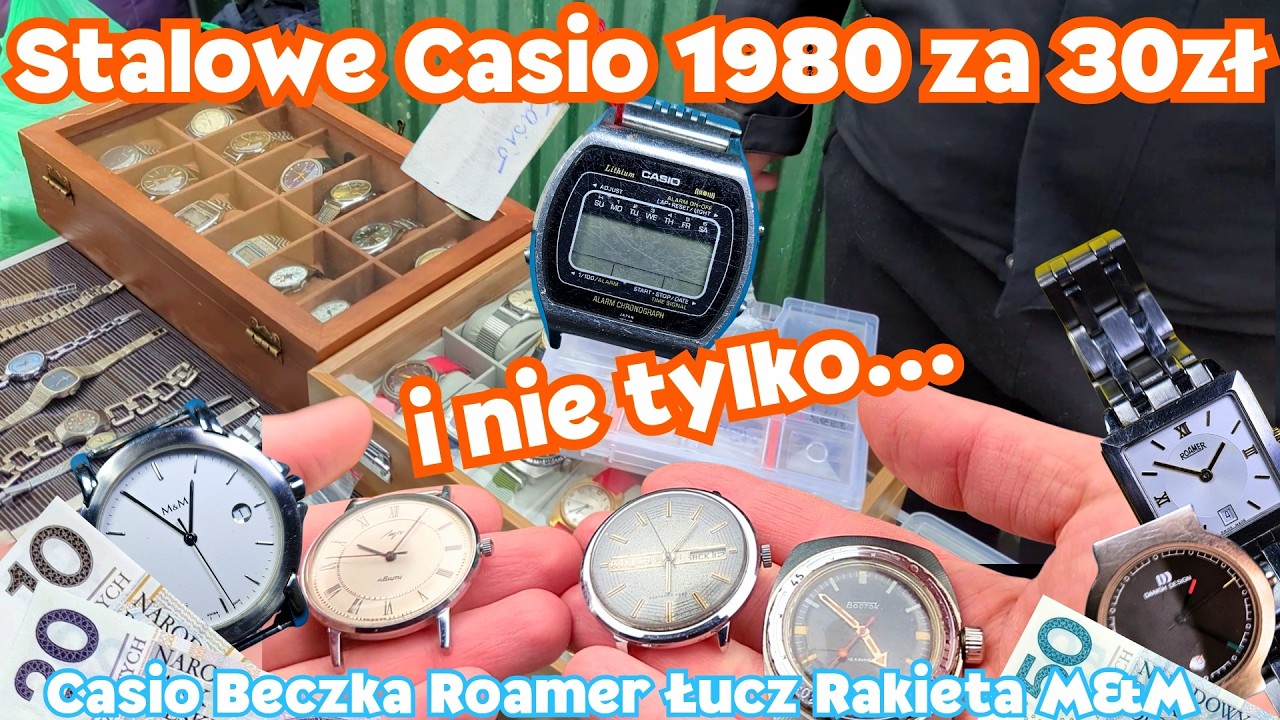 Casio z lat 80 za 30zł! Kultowy Diver Beczka z PRL! Znaleziska na giełdzie staroci nie tylko zegarki