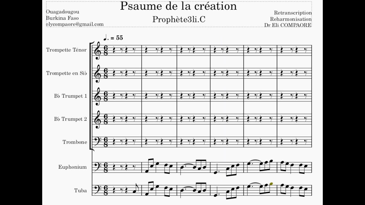 Psaume de la Création Fanfare Dr Eli Compaoré ‐ HD